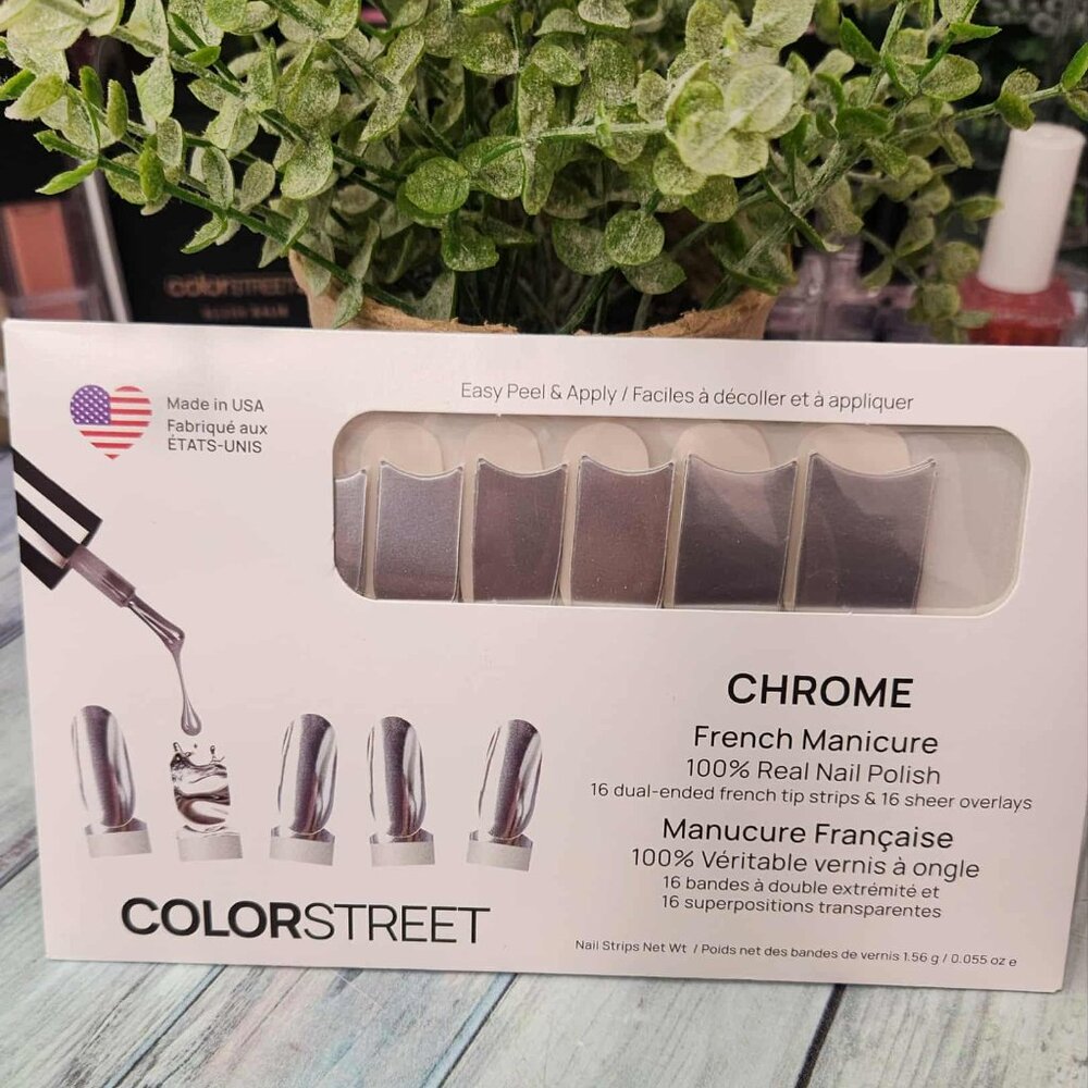 Color Street Press On Nail - Chrome Style Nail Design